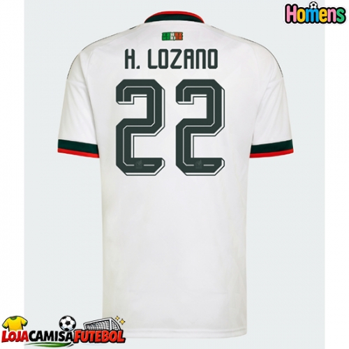 Camisa de Futebol México Hirving Lozano #22 Equipamento Secundário Mundo 2026 Manga Curta